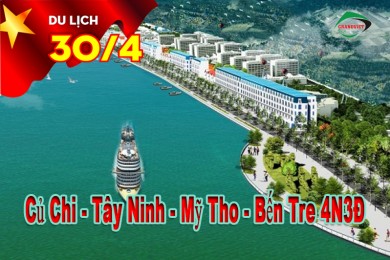 Tour Củ Chi - Tây Ninh - Mỹ Tho - Bến Tre 4 Ngày 3 Đêm Lễ 30/4-1/5 (Bay VietnamAirlines)
